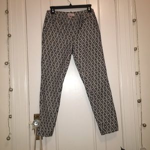 Embroidered straight leg pants